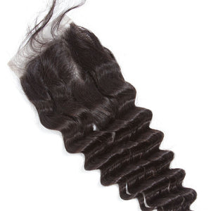 Virgin Indian Deep Wave Lace Closure 4x4